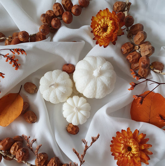 Pumpkin candles - set of 3